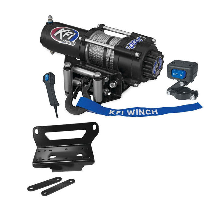 3000 lb KFI Winch Combo Kit (M6) For 2012-2016 John Deere Gator XUV 550 S4
