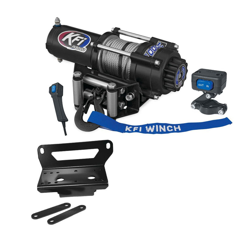 Load image into Gallery viewer, 3000 lb KFI Winch Combo Kit (M6) For 2012-2016 John Deere Gator XUV 550 S4
