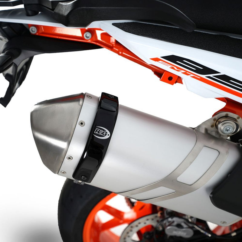 Load image into Gallery viewer, R&amp;G Racing Black Exhaust Protector Scorpion Serket Exhaust For 2011-2012 Aprilia Dorsoduro 1200 SMV
