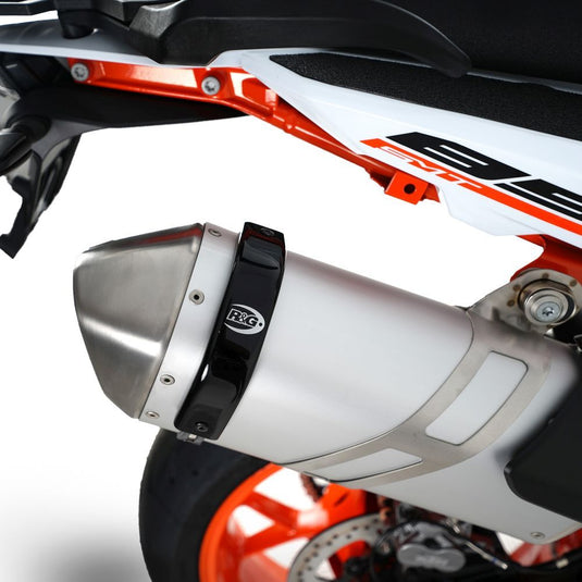 R&G Racing Black Exhaust Protector Scorpion Serket Exhaust For 2011-2012 Aprilia Dorsoduro 1200 SMV