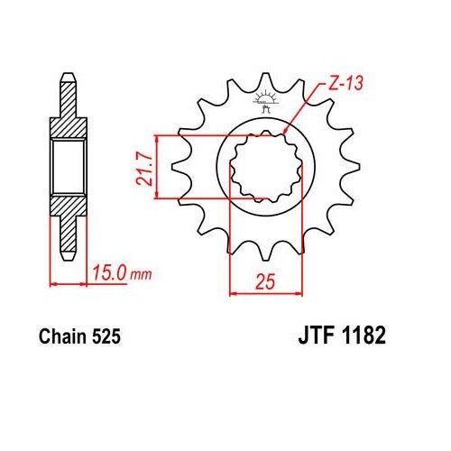 Steel Front Sprocket 13T for Street TRIUMPH 600TT 2000-2003