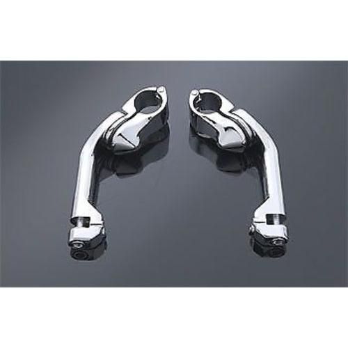 Kuryakyn Chrome Front 1.25 Engine Guard Long Arm Clamp for Highway Pegs Harley