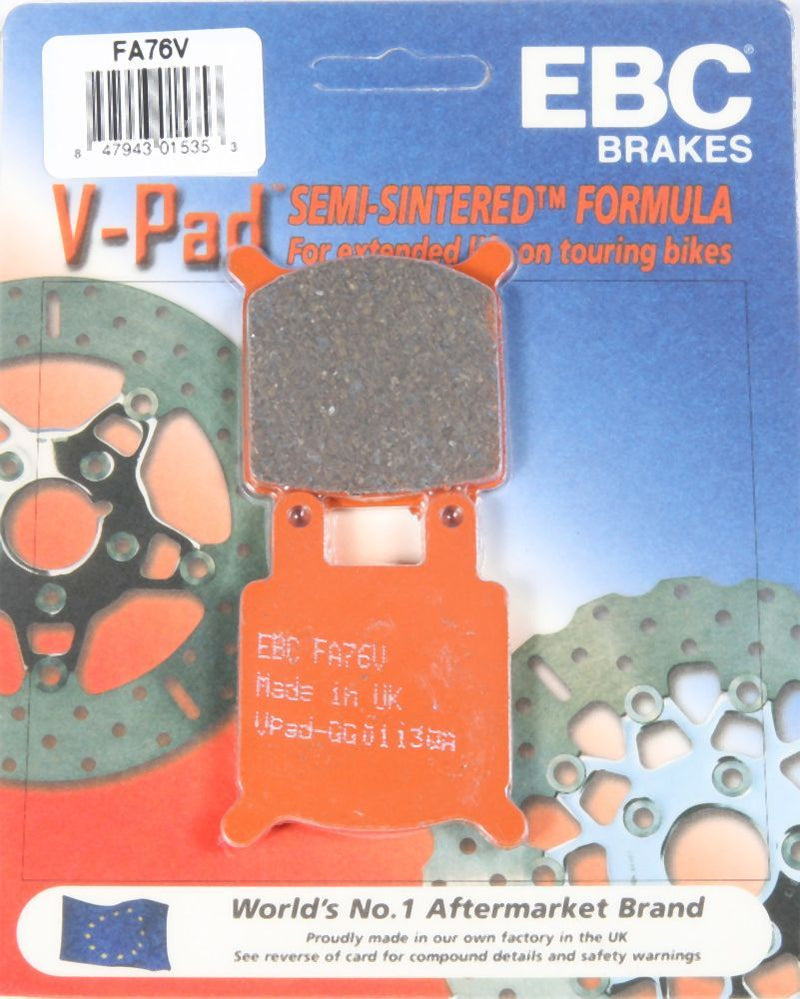 Load image into Gallery viewer, EBC 1 Pair V-Pad Semi-Sintered Touring Brake Pads MPN FA76V
