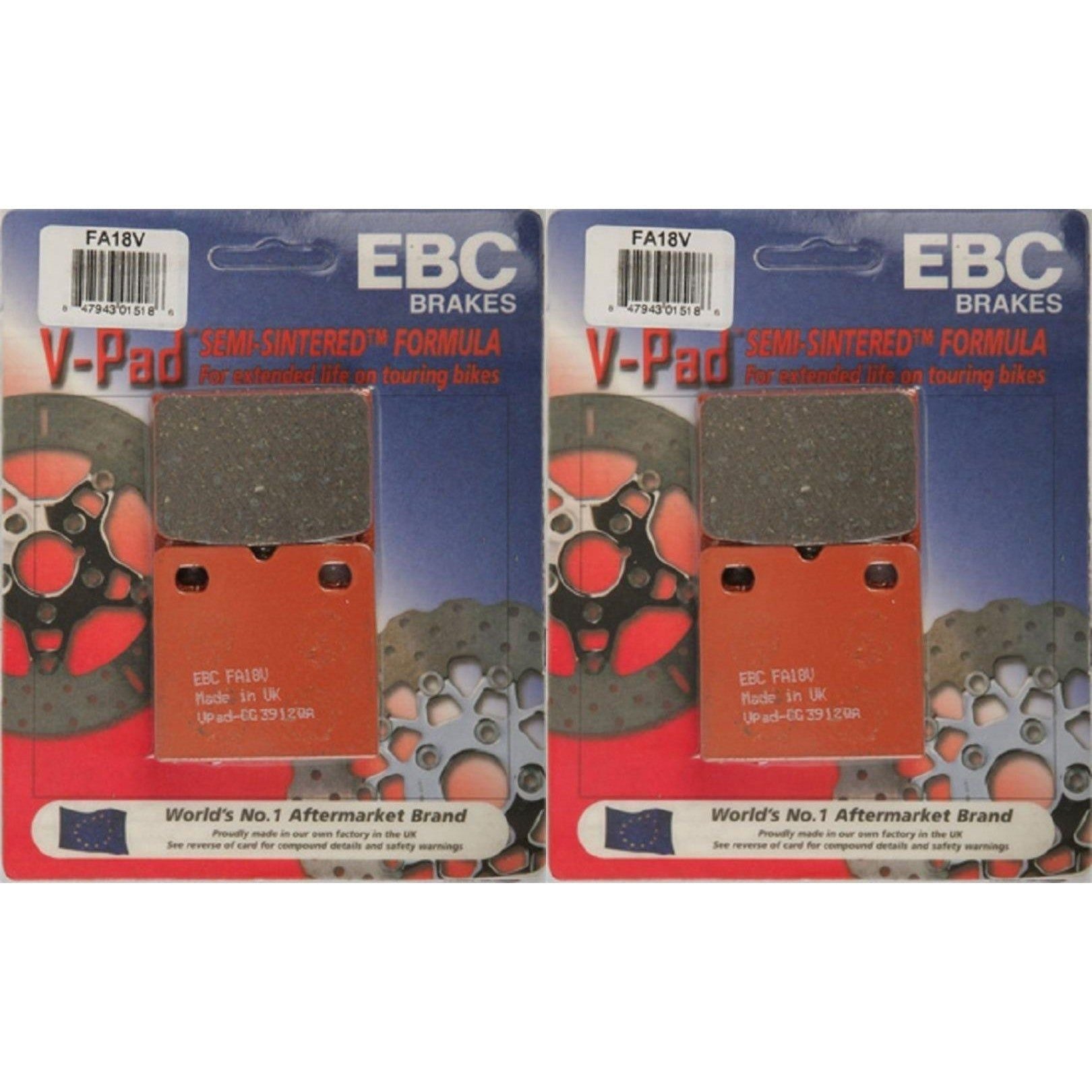 EBC Brake Pad Front Kit FA18V for BMW R80 RT (Double Rotor) 1982-1984
