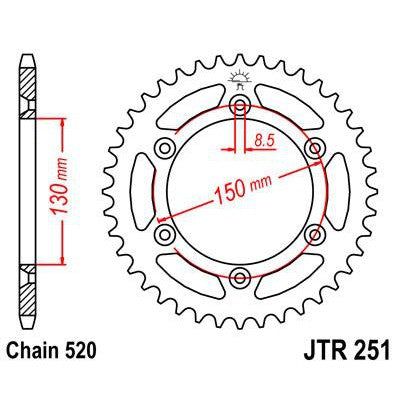 Front & Rear Sprocket Kit for YAMAHA YZ125 P,R,S-5XE2 02-04 JT Sprockets
