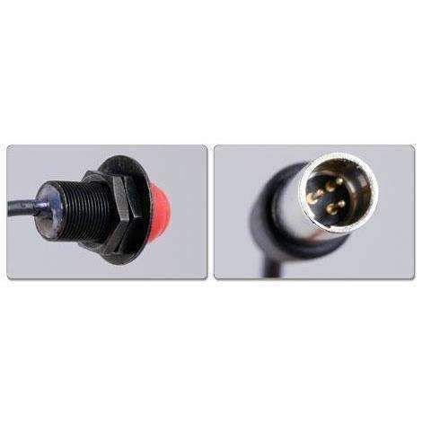 Rugged Radios Hole Mount Steering Wheel Push to Talk (PTT) with Coil Cord  for Car Harnesses PTT-HM