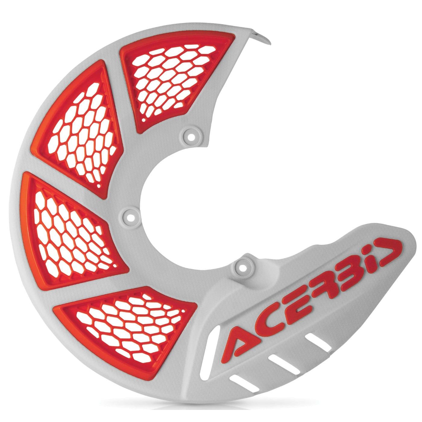 Acerbis White/16 Orange X-Brake Vented Disc Cover - 2449495412