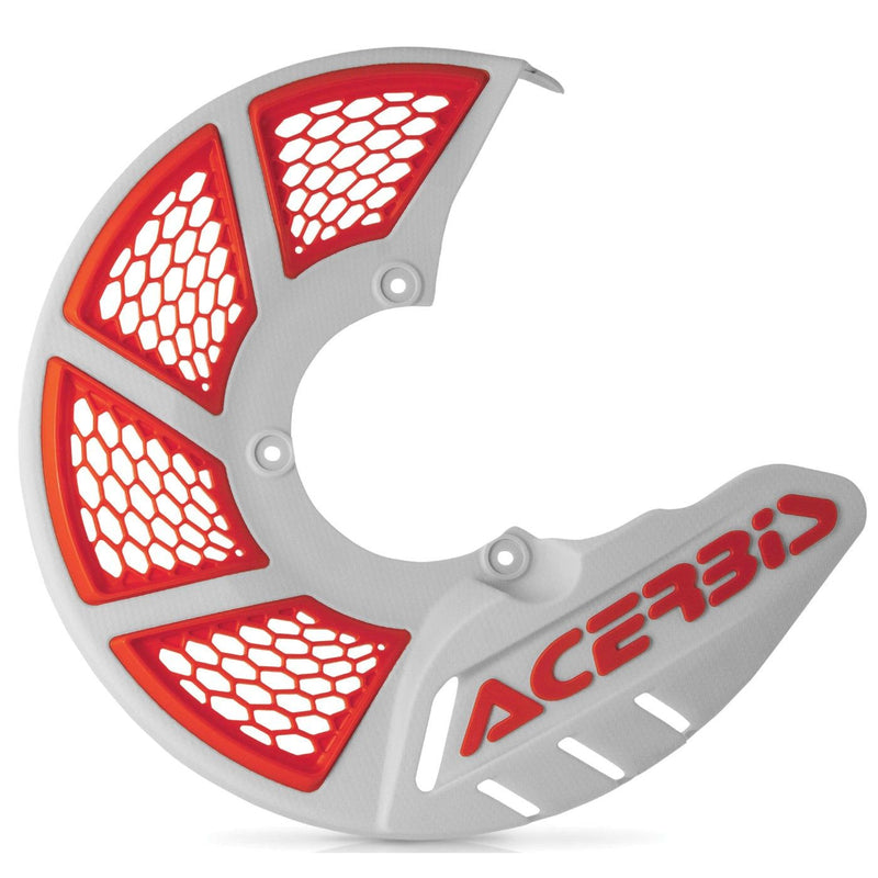 Load image into Gallery viewer, Acerbis White/16 Orange X-Brake Vented Disc Cover - 2449495412
