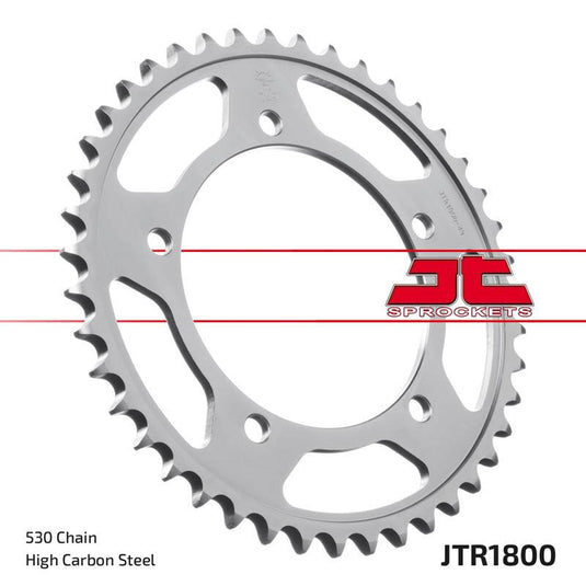 JT Sprockets Rear Steel Sprocket 43 Tooth 43T 530 Chain For Suzuki Hayabusa GSX1300RZ Limited Edition L6 2016 JTR1800.43