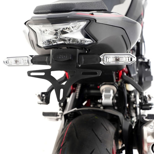 R&G Racing Black Tail Tidy License Plate Holder For 2020-2023 Kawasaki Z H2 ZR1000 ABS