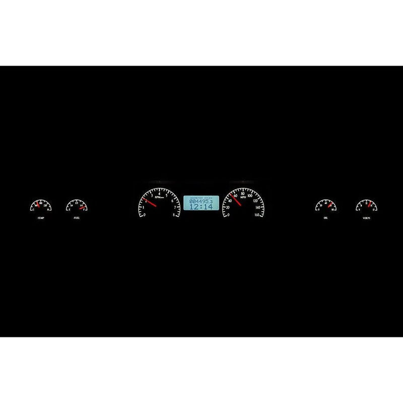 Load image into Gallery viewer, Dakota Digital 1973-1977 Chevrolet Malibu/Monte Carlo/El Camino/GMC Sprint VHX Black White Display Square Gauge Kit VHX-73C-MAL-K-W
