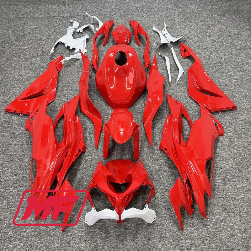 Load image into Gallery viewer, Monster Fairings Full Kit Kawasaki ZX-6R 19-23 Red and White + Windshield + Gas Tank Cover
