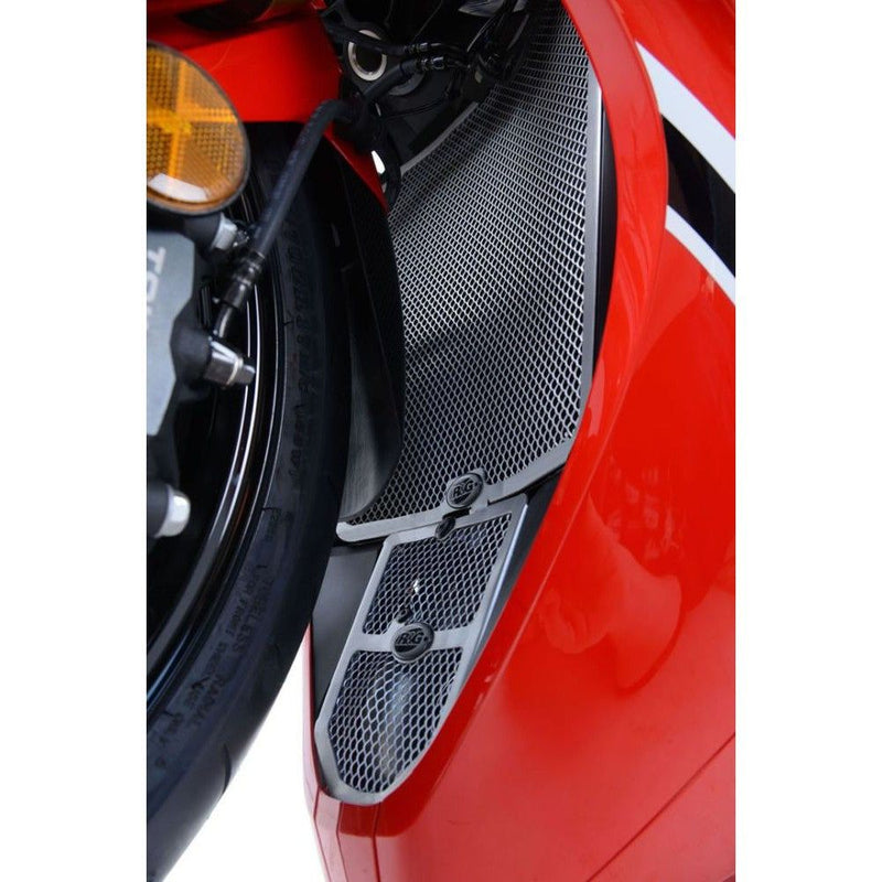 Load image into Gallery viewer, R&amp;G Racing Black Aluminum Radiator Guard For 2017-2019 Honda CBR1000RR SP
