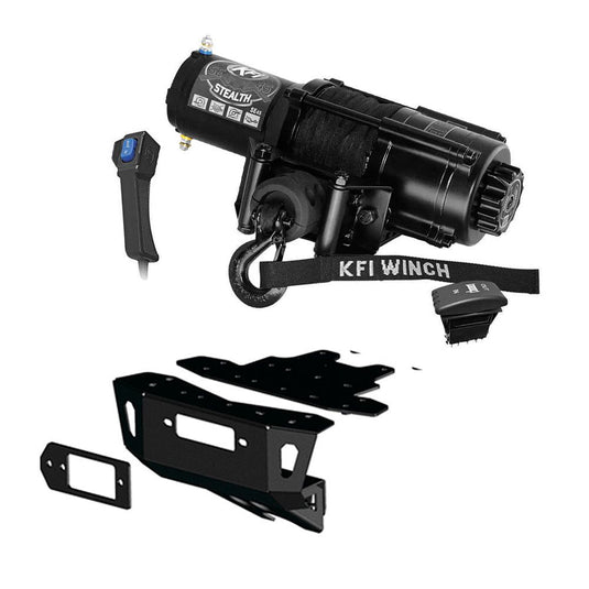 5000 lb KFI Assault Winch Combo Kit (M1) For 2018-2019 Polaris Turbo RZR XP S