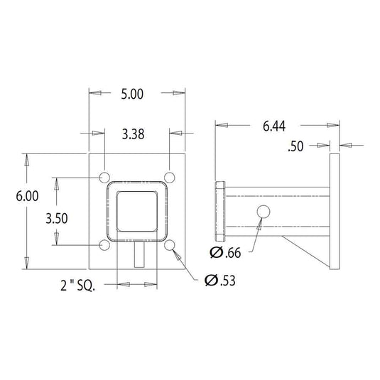 Buyers Bolt-On Receiver Tube For 2 Inch Receivers
