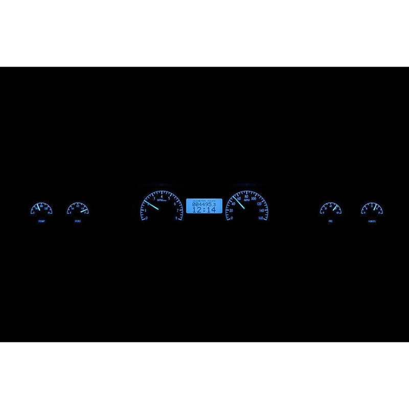Load image into Gallery viewer, Dakota Digital 1973-1977 Chevrolet Malibu/Monte Carlo/El Camino/GMC Sprint VHX Silver Blue Display Square Gauge Kit VHX-73C-MAL-S-B
