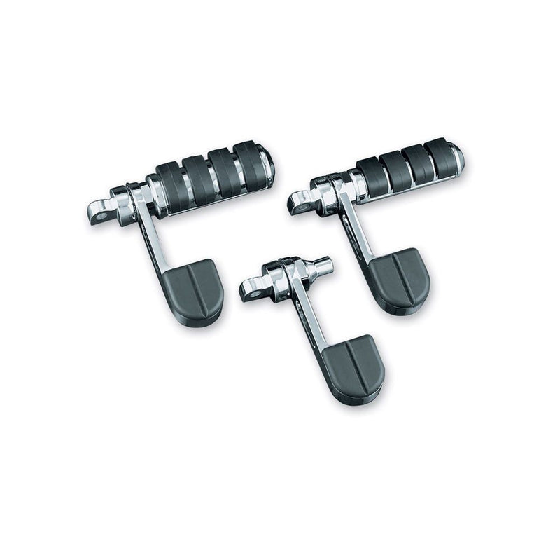 Load image into Gallery viewer, Kuryakyn Chrome ISO Stirrups Large Footpeg Male Cruise Pegs Heel Rest Set Harley
