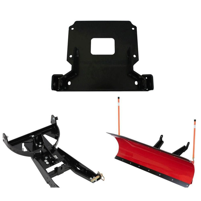 Load image into Gallery viewer, Denali Black UTV Snow Plow Kit For Polaris Ranger Crew 1000 Diesel 2016-2018
