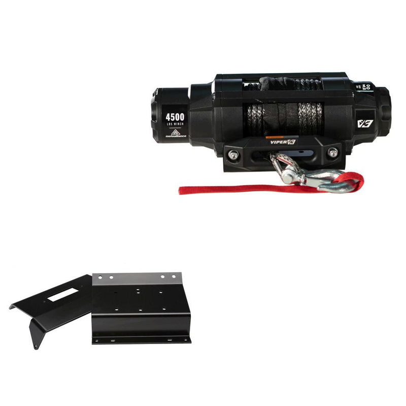 Load image into Gallery viewer, Viper 4500lbs V3 Winch Black Rope With Mount For Honda Foreman 500 Manual 2005-2006
