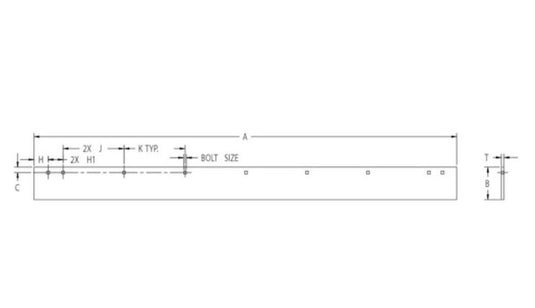 SAM Cutting Edge 1/2 X 6 X 108 Inch-High Carbon Steel-Replaces OEM #40698/63990, Rigid Hitch #RCE-PP9