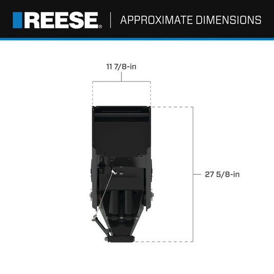 Reeese Goose Box 5th Wheel Pin Box, Air Ride 22,500 lbs. Capacity, Fits Lippert (1621, 1716, 0719, Rhino), Fabex PB 600 Series Bolt Patterns