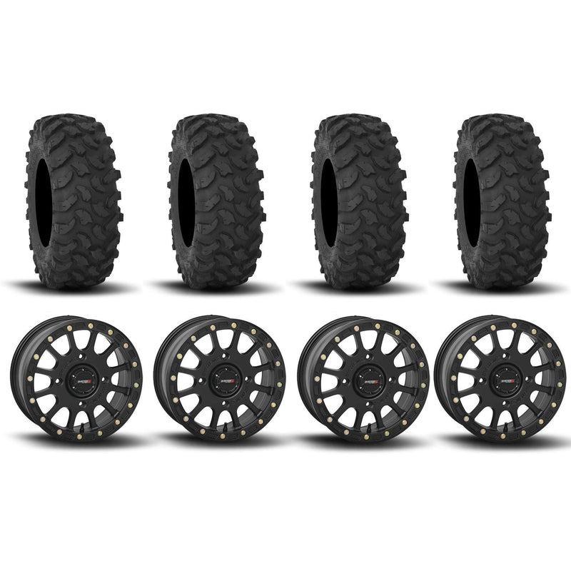 Load image into Gallery viewer, System 3 SB-5 Beadlock Matte Black 15" Wheels And XTR370 Tires [35x10-15]
