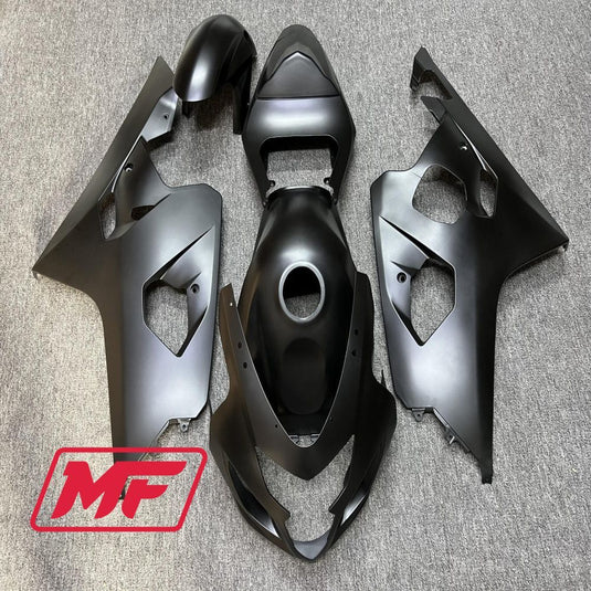 Monster Fairings Full Kit Suzuki GSXR600-750 04-05 Matte Black + Windshield + Gas Tank Cover