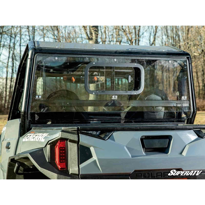 Load image into Gallery viewer, SuperATV Polaris General 1000 Sliding Rear Windshield RWS-P-GEN-SGW-76
