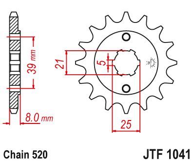 Load image into Gallery viewer, JT Sprockets Front Steel Sprocket 14 Tooth 14T 520 Chain JTF1041.14
