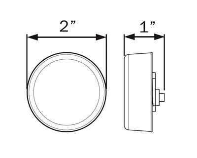Load image into Gallery viewer, Sealed LED Marker/Clearance Light - 2 Inch Round - Amber with Clear Lens
