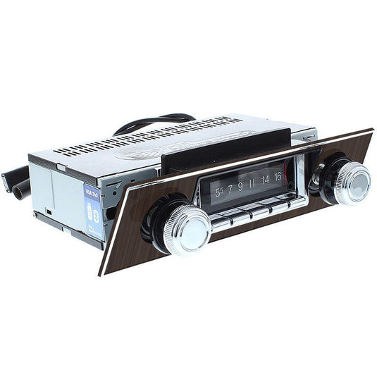 Custom Autosound 1967-68 Camaro 740 Premium Bluetooth Classic Car Stereo With Walnut Bezel