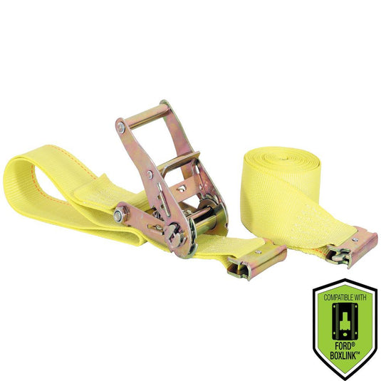 Buyers Ratchet Tie-Down Strap with E-Track Fittings, 2" x 16'