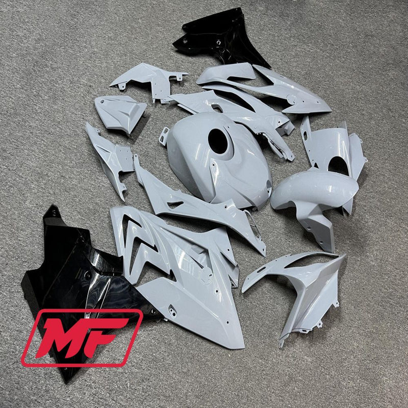 Load image into Gallery viewer, Monster Fairings Full Kit BMW S1000RR 17-2018 Gloss Nardo Grey w/ Black + Windshield + Gas Tank Cover

