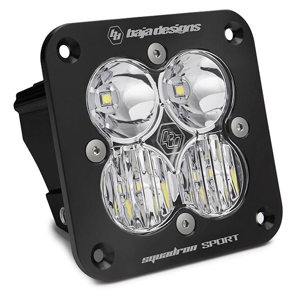 Load image into Gallery viewer, Baja Designs Auxiliary LED Light Pod Each Black Angle Flush Mount Squadron Sport Series Driving/Combo Pattern Clear Lens Universal 551003

