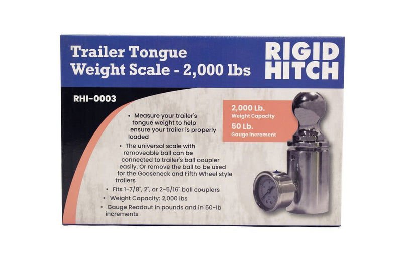Load image into Gallery viewer, Rigid Hitch Trailer Tongue Weight Scale (0 - 2,000 lbs)
