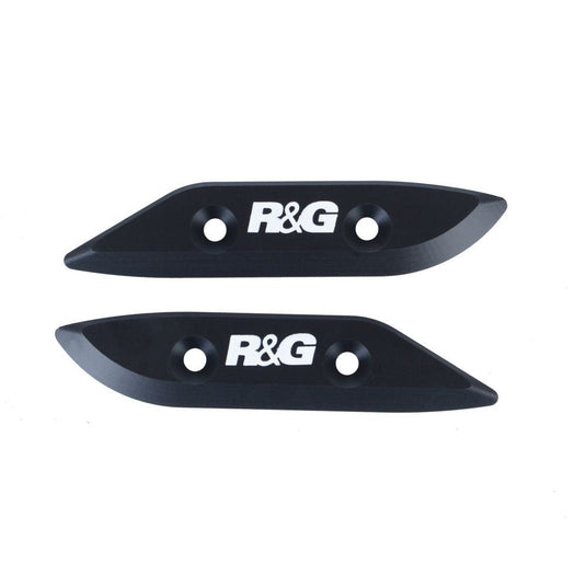 R&G Racing Black Mirror Delete Blanking Plates For 2012-2018 Yamaha TMAX XP530