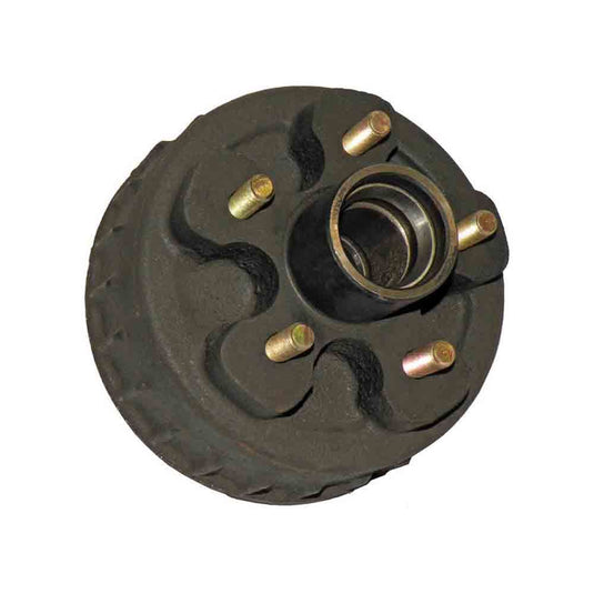 Trailer Hub and Drum - 5 on 4-1/2" Bolt Circle, 1,250lb Capacity for Straight Spindle