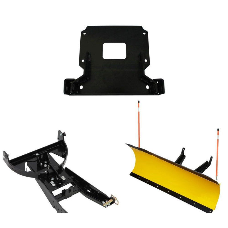 Load image into Gallery viewer, Denali Black UTV Snow Plow Kit For Polaris Ranger XP 1000 Trail Boss 2019-2020
