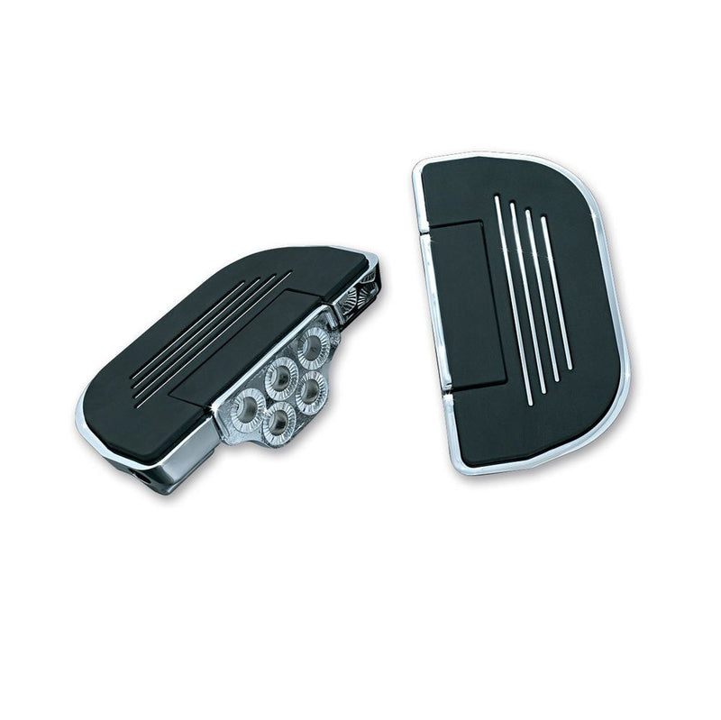 Load image into Gallery viewer, Kuryakyn Premium Chrome Floorboards Driver Rider Passenger Set Pair Harley Honda
