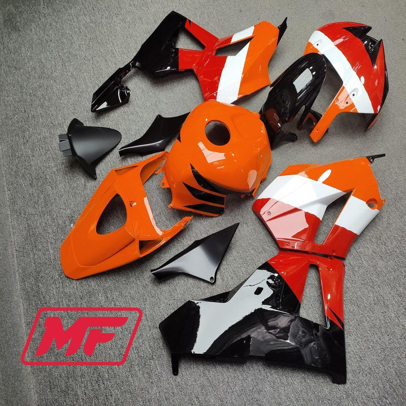 Load image into Gallery viewer, Monster Fairings Full Kit Honda CBR600RR 13-25 Repsol Black Red Orange + Windshield + Gas Tank Cover
