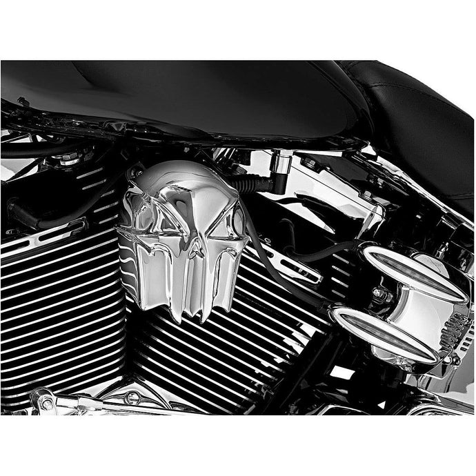 Harley-Davidson FXSTD Softail Deuce 2000-2007Skull Horn Cover Chrome by Kuryakyn