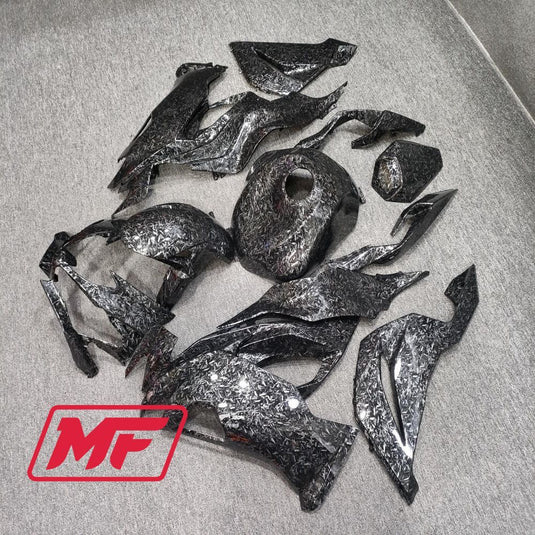 Monster Fairings Full Kit Kawasaki ZX-6R 19-23 Forged Carbon Fiber Style + Windshield + Gas Tank Cover