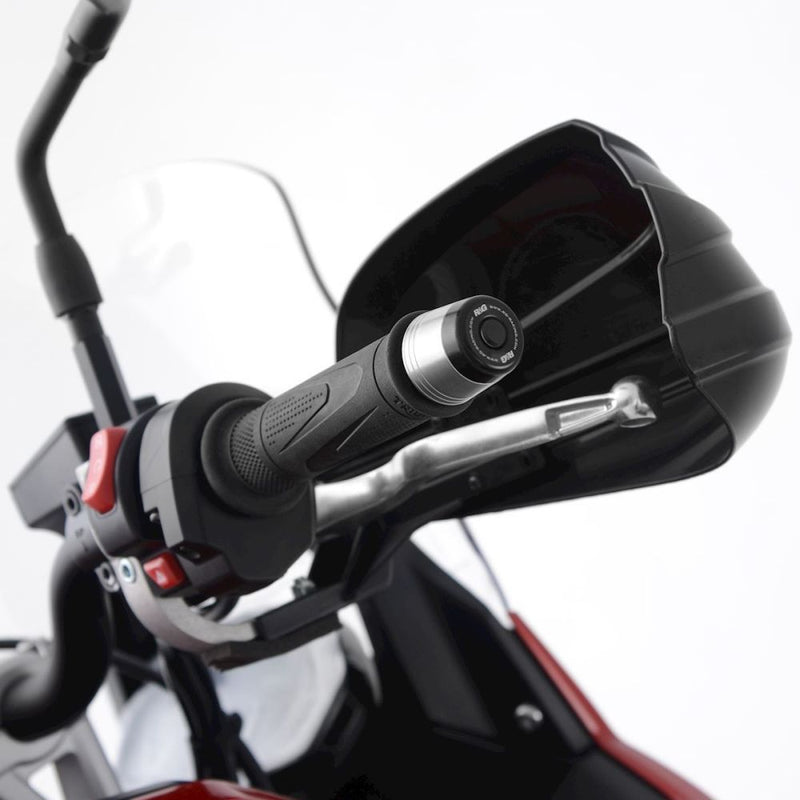 Load image into Gallery viewer, R&amp;G Racing Black Bar End Sliders For 2019-2023 Royal Enfield Continental GT 650
