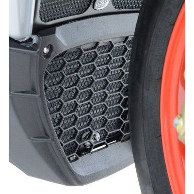 Load image into Gallery viewer, R&amp;G Racing Black Oil Cooler Guard For 2019-2024 Aprilia RSV4 1100 Factory
