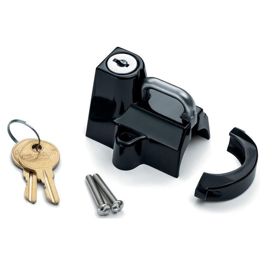 Kuryakyn Universal Helmet Lock Gloss Black 7/8-1-1/4