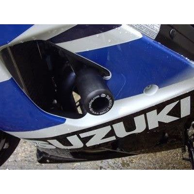 Load image into Gallery viewer, R&amp;G Racing Black Classic Style Crash Protectors For 2003-2004 Suzuki GSXR1000
