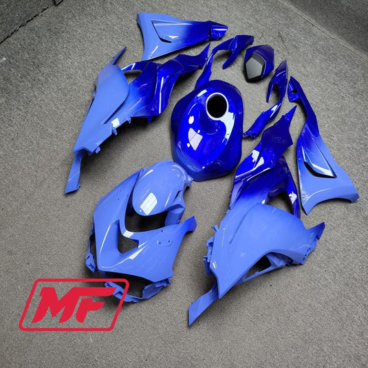 Monster Fairings Full Kit Kawasaki ZX-6R 24 Gloss Blue Gradient + Windshield + Gas Tank Cover