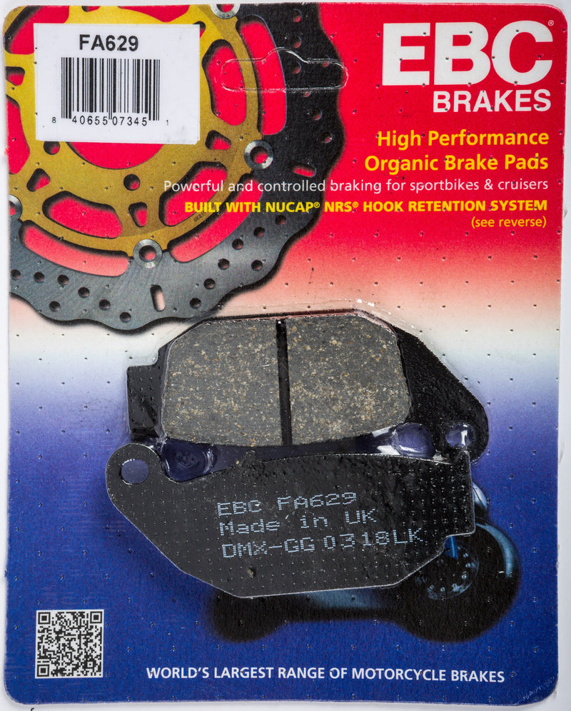 Load image into Gallery viewer, EBC 1 Pair FA Series Organic Replacement Brake Pads MPN FA629
