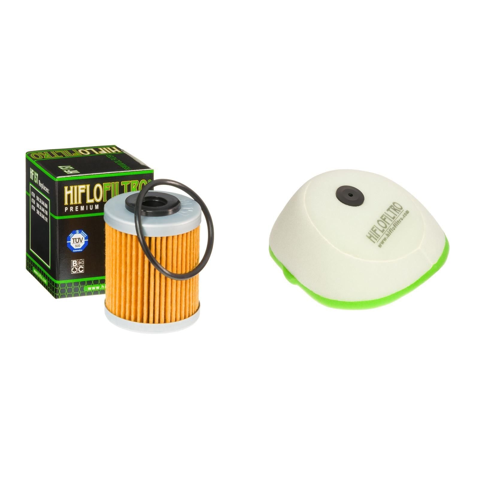 HIFLO FILTRO 2nd Oil and Dual-Stage Foam Air Filter Kit for KTM 450 XC ATV 08-11