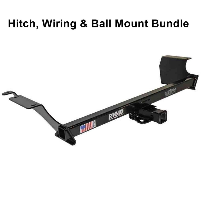 Load image into Gallery viewer, Rigid Hitch R3-0120 Class III 2 Inch Receiver Trailer Hitch Bundle - Includes Ball Mount And Custom Wiring Harness - Fits 2011-2020 Dodge Grand Caravan &amp; Chrysler Town &amp; Country, 2012-2015 Ram C/V Tradesman
